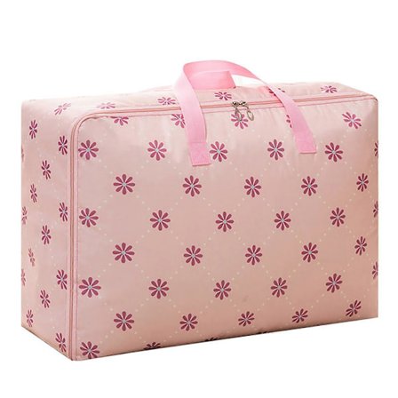 Förvaringsväska för täcken, stor kapacitet, förstärkt handtag med dragkedja