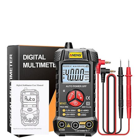 Aneng M167 Digital Mini Multimeter AC/DC Elektriska Instrument Tester Auto Multimetro True RMS Transistor NCV Multimätare