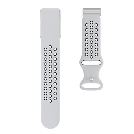 Rem til Whoop 5.0 (Life/Mg), tofarvet perforeret silikone, ottetalsspænde (sort)