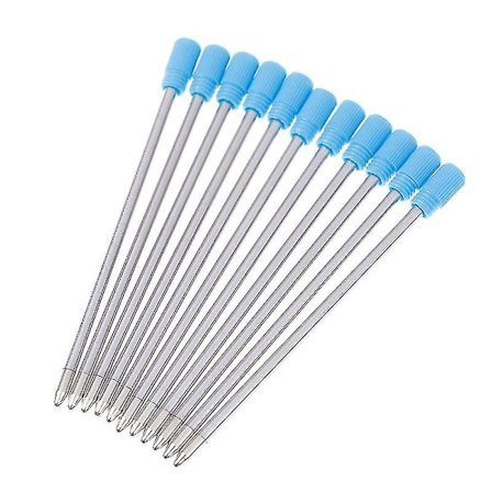 10 stk 70 mm svarte/blå blekkpenn-etterfyllinger for Element Crystal-penn