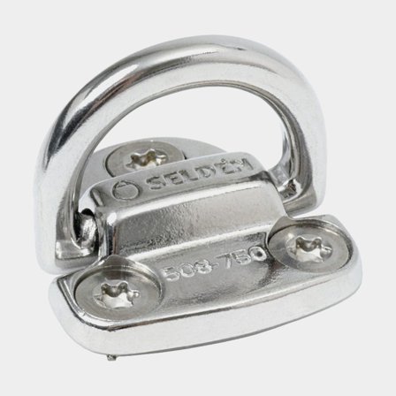 Składane ucho pokładowe Seldén Pad Eye, 42 x 42 mm, 3 otwory - Jachtowa