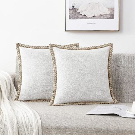 Set av 2 kuddar - dekorativa linneöverdrag - high quality