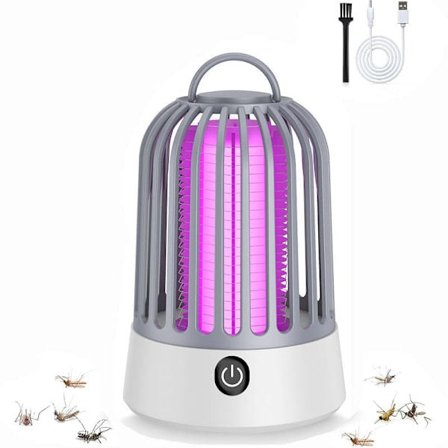 OBOSOE 2-i-1 USB-genopladelig Myggefælde & Insektdræber, UV-LED + Elektrisk Myggenet