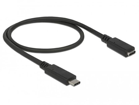 Delock USB type C-forlengelseskabel - 24 pin USB-C til 24 pin USB-C - 50 cm