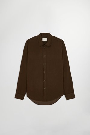 NN.07 Asher 5027 Shirt Male Brown LENZING ECOVERO Viscose