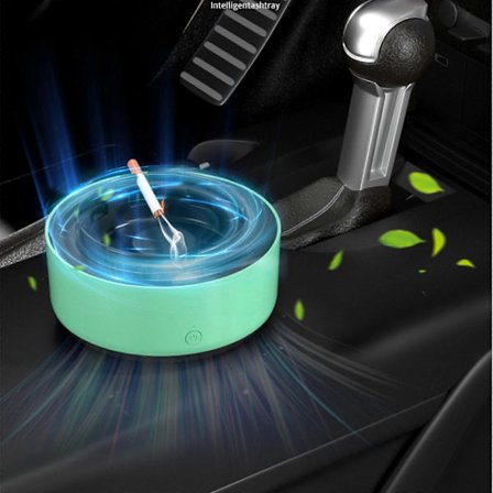 Luftrenande Askkopp, 2-i-1 Luftrenare, Askkopp för Luftrening med Negativa Joner för Hem Bil (LGL)