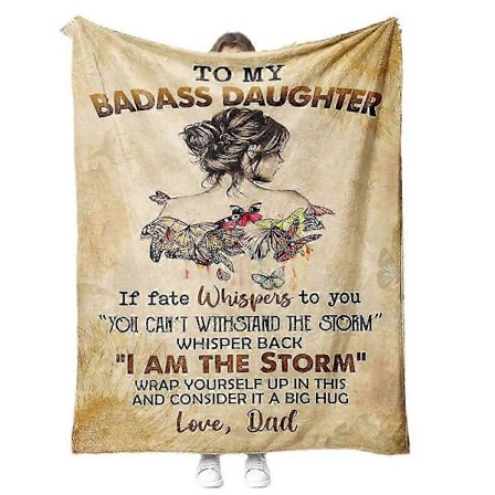 Sixsenses Teppe til min fantastiske datter fra pappa og mamma - Fantastisk datter-teppegave fra pappa og mamma til datter