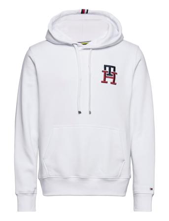 Essential Monogram Hoody Hettegenser Genser Hvit Tommy Hilfiger
