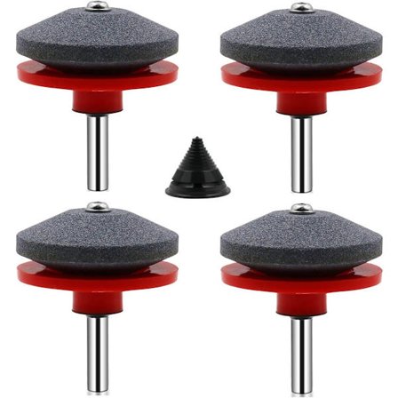 4-delars gräsklipparbladsslipare - universellt gräsklippar-slipningstillbehör för gräsklippare med 1