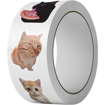 ING Morsomme Katteklistremerker Rull med 500 Stykker for Dekor Agenda og Klasserom Perfekt for Dagbøker Notatbøker Bærbare PC-er Vannflasker 