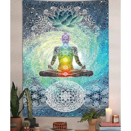 Chakra Vertikal Väggbonad Sju Chakran Yoga Meditation Zen Dekorativ Väggbonad Hängande i Sovrummet