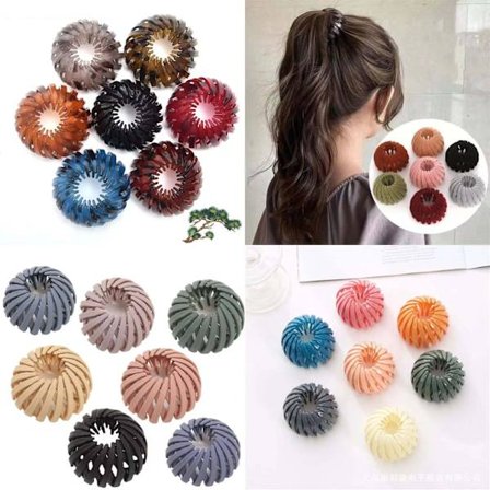 Hair Clips Women Ponytail Hair Rings Clips Bird Nest Shaped Hair Hairpin Simple Magic Lazy Braider Tool Women Hair Accessories