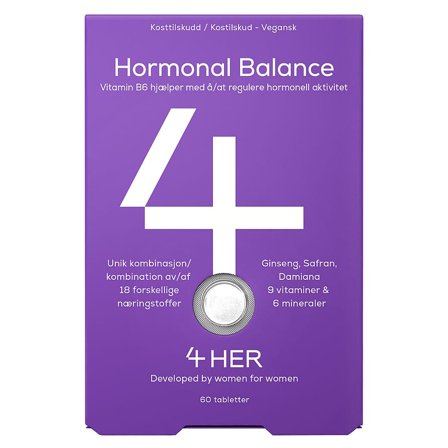 4 HIM & HER Hormonal Balance 60 tabletter, Helse & Madvarer, Kosttilskud, Øvrige Kosttilskud