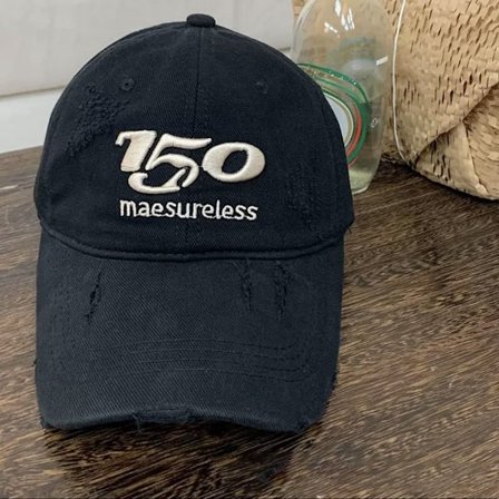 Brevbrodert baseballcap Broken Duck Tongue Hat SVART