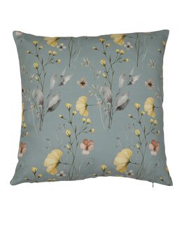 Putetrekk Fløyel Penny med trykt blomstermotiv 1-pk Grønn