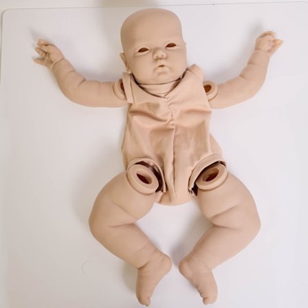 24" Reborn Baby Doll Kit - Mukana realistiset keskeneräiset taapero-nuken osat, kangasvartalo ja silmät
