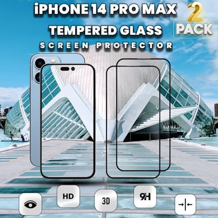 2-Pack iPhone 14 Pro Max - 9H Härdat Glass - Super kvalitet 3D