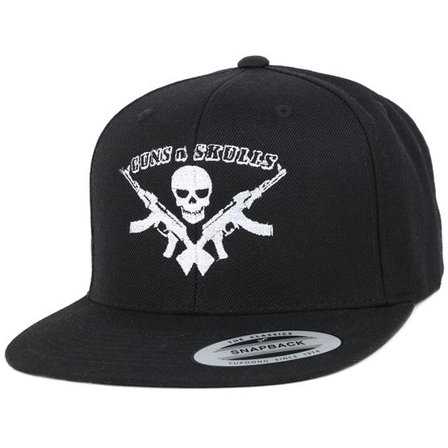 GUNS n SKULLS - Svart snapback Keps - Logo Black Snapback @ Hatstore