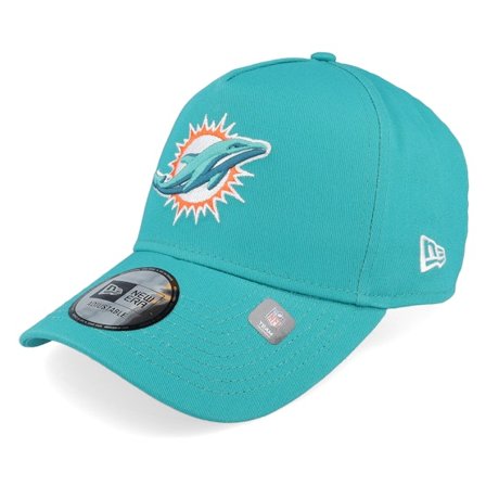 New Era - NFL Blå adjustable Kasket - Miami Dolphins NFL Teal A-frame Adjustable @ Hatstore