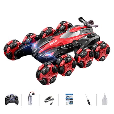 8 Hjul Spray Stunt Toy Car Transforming Fjärrkontroll Leksaksfordon för Kid Boy