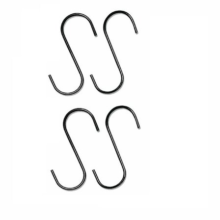 10 st S-krokar i stål, kraftiga S-krokar, metallkrokar för köksredskap, garderobskrokar, växtkrokar