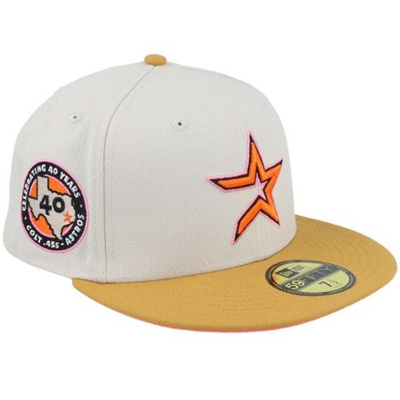 New Era - MLB Beige fitted Keps - Houston Astros Squad 59FIFTY 40th Panama/Tan Fitted @ Hatstore