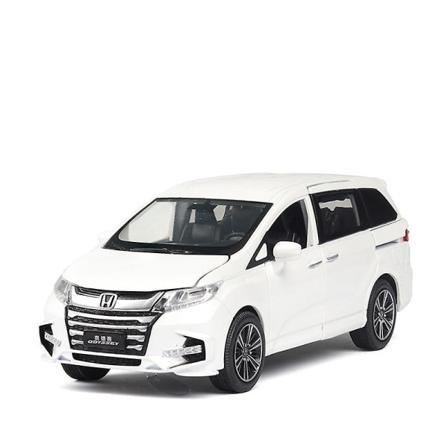 1/32 Honda Odyssey Alloy Die Cast Modell Leksak Bil Simulering Ljud Ljus Dra tillbaka Mpv Leksaker Fordon