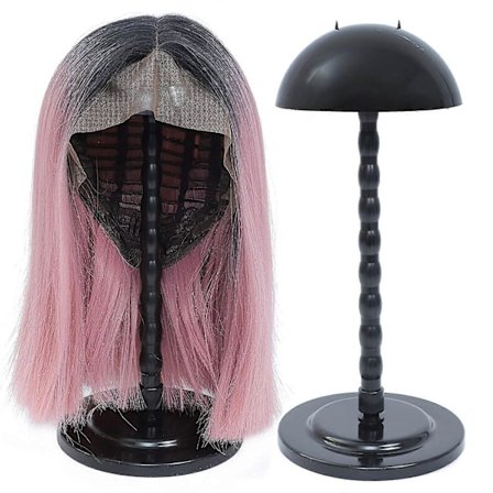 Perukställ 35 cm, Portabel Perukhållare, Perukställ Svart