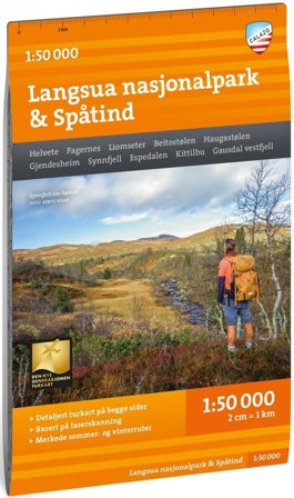 Calazo Turkart Langsua Nasjonalpark och Spåtind 1:50 000