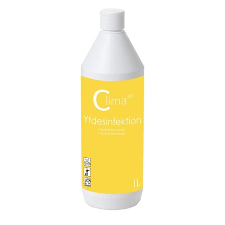 CLIMA30 Ytdesinfektion oparfymerad 1L - Lyreco - Städ och hygien - Desinfektionsmedel - Ytdesinfektion