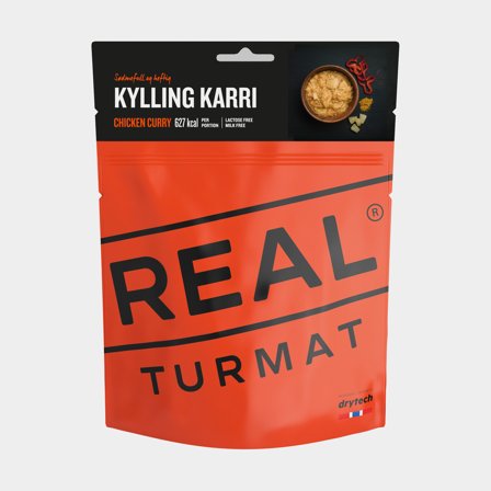 Gevriesdroogde maaltijd / campingeten Real Turmat Chicken Curry / Kylling karri, portieverpakking, 500 g