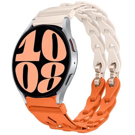 22mm 20mm Kedjearmband för Samsung Galaxy Watch 7 6 5 4 6Classic Silikonarmband för Huawei GT4 3Pro för Amazfit GTR 4/GTS Armband