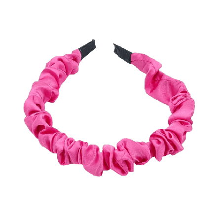 Complement Kids Diadem Till Barn Med Veckat Glansigt Tyg Accessoarer Unisex Rosa