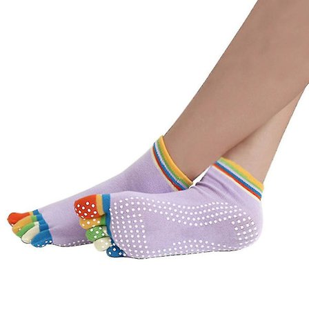 Nydesignede Sokker med Anti-Slip Fingre 5 Tåer Bomulds Sokker til Træning Sport Pilates Massage Yoga