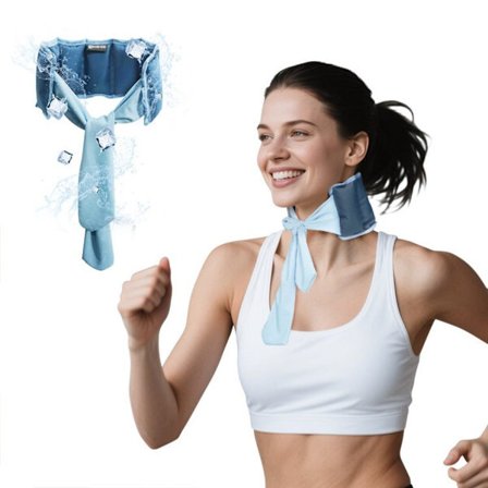 Udendørs kølende is-halsklud - øjeblikkelig køling, genanvendelig vandabsorberende halsklud til varmt vejr