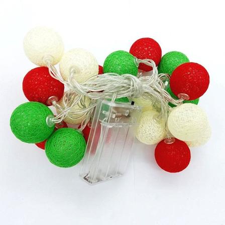 Feriebelysning 20 LED Kuglelys String Hjemmehave Fe Lampe Bryllupsfest Juleindretning Green 3M 20 LED