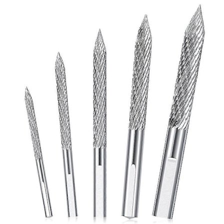 5 Pak Dækbor Multi Størrelser Dækreparation Carbid Burr Bor Dækplastre Prop Wire Cutter Rømmer