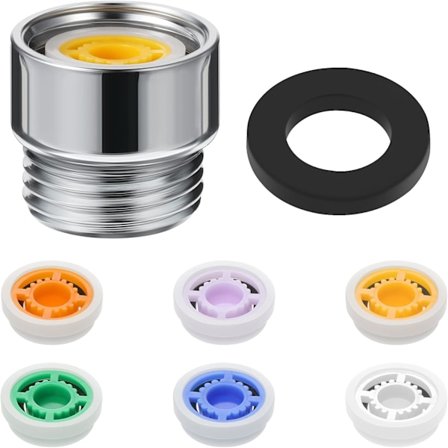 Dusjstrømbegrensersett Vannstrømsbesparende Adaptersett 1/2 Tomme Strømbegrenser Strømbegrenser Kontroll