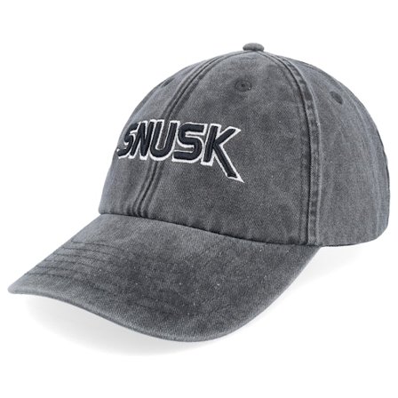Iconic - Snusk 3d Black Logo Washed Black Dad Cap Unconstructed Black Cap - @ Hatstore