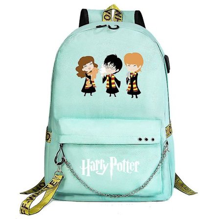 Harry Potter Ryggsäck för tonåringar - Unisex skolreseväska med tecknad design, stor kapacitet - Fashionabla studenters casual Mochilas hög kvalitet