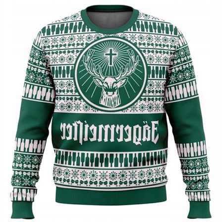 Jägermeister Joulupusero Pullover Miehet 4D Collegepaita Topit M