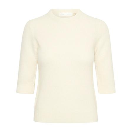 InWear Polona Short Sleeve Strik Hvid, Dame Striktrøjer