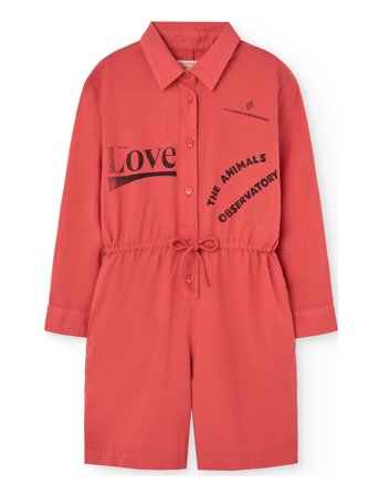 THE ANIMALS OBSERVATORY | Squirrel Kid Short Jumpsuit Red | 8 Y