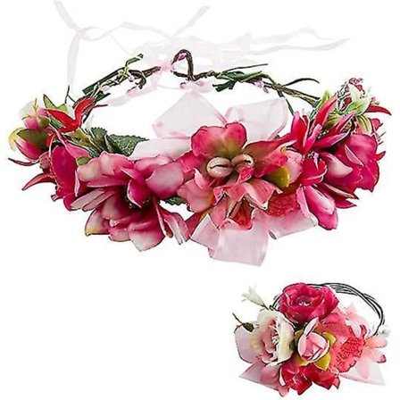 Blomsterhovedbånd Krone Justerbar Armbånd Kvinder Piger Hår