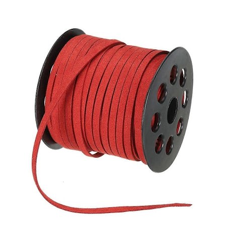 Platt mockaimitationsläderrem, 5 mm konstläderrem för tillverkning av halsband, armband, smycken, tofsar Cr LGL