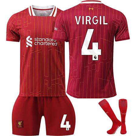 2425 Liverpool trøje nr. 11 Salah 9 Firmino 66 Alexander-Arnold og andre fodboldtrøjesæt til voksne og børn No.4 VIRGIL