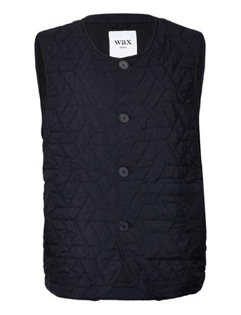Timb Quilted Gilet Recycled Geo Quilt Blue Wax London