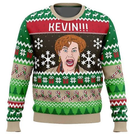 Juletrøje med Cartoon Anime til Kvinder og Mænd - Sjov og Grim Jul - Efterår og Vinter