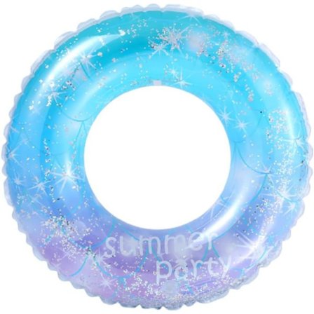 Badring, transparent flytande badring, badring för barn, simbassäng, vattensporter, lämplig för barn i åldern 4–9 år.