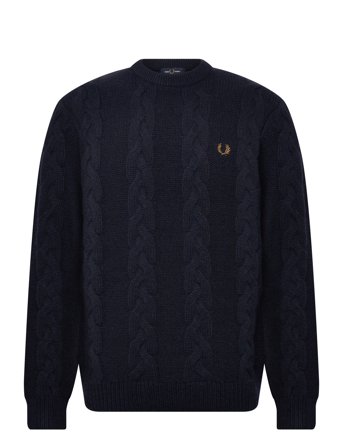 Fred Perry Chunky Cable Knit Jmpr - Navy - L